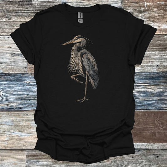 Sketched Shore Heron T-Shirt