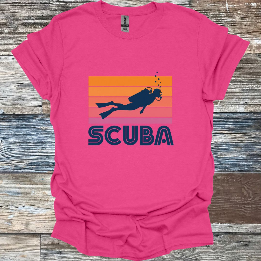 Sunset Scuba Diver T-Shirt